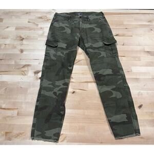 Abercrombie And Fitch Pants Womens 26 2R Green Camo Ames Low Rise Slim Boyfriend